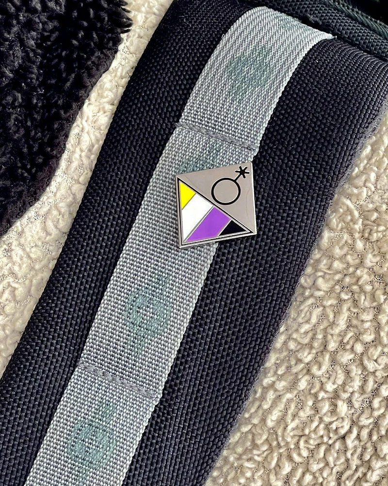 MG Pride Pins + Patches Non-Binary Pride Pin Badge 2 MG Pride Pins + Patches Non-Binary Pride Pin Badge