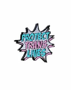 Transfigure Print Co. Protect Trans Lives Pin