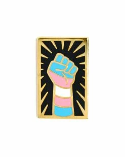 GAYPIN' Trans Resist Fist Pin Pins + Patches