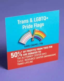 Dissent Pins Trans & LGBTQ+ Pride Flag Combo Pin (Fundraiser)