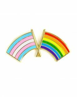 Dissent Pins Trans & LGBTQ+ Pride Flag Combo Pin (Fundraiser)
