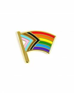 Dissent Pins Progress Pride Flag Pin (Fundraiser) Pins + Patches