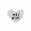 Adam J. Kurtz He / Him Gender Pronoun Heart Pin Pins + Patches
