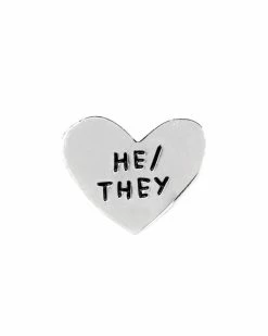 Adam J. Kurtz He / They Gender Pronoun Heart Pin