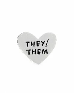 Adam J. Kurtz They / Them Gender Pronoun Heart Pin Pins + Patches
