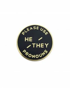 Gamut Pins He / They Gender Pronoun Usage Pin
