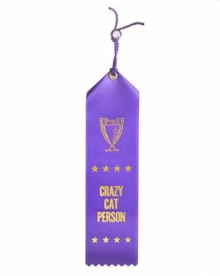 Boldfaced Goods Crazy Cat Person Award Ribbon
