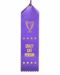 Boldfaced Goods Crazy Cat Person Award Ribbon