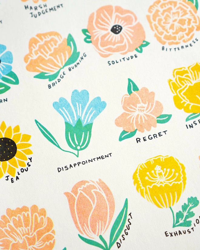 Stay Home Club Language Of Flowers Risograph Art Print (11" X 17") Indie Art Prints 2 Stay Home Club Language Of Flowers Risograph Art Print (11" X 17") Indie Art Prints