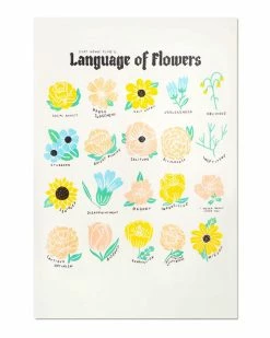 Stay Home Club Language Of Flowers Risograph Art Print (11" X 17") Indie Art Prints