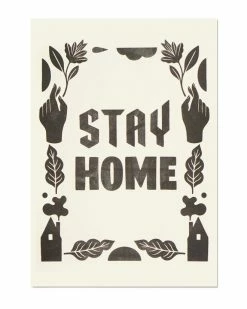Stay Home Club Stay Home Risograph Art Print (11" X 17") Indie Art Prints