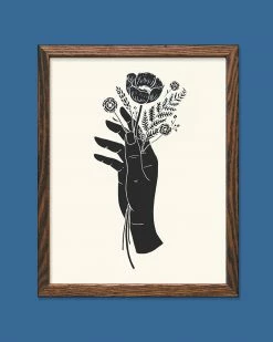 The Wild Wander Indie Art Prints Botanical Hand Screenprint Art Print (11" X 14")