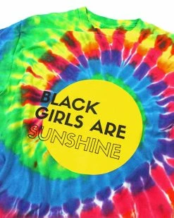 Sun Queen BIPOC + Black Lives Matter Black Girls Are Sunshine Unisex Tie-Dye Tee