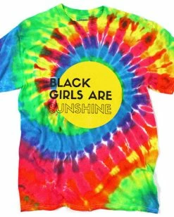 Sun Queen BIPOC + Black Lives Matter Black Girls Are Sunshine Unisex Tie-Dye Tee