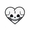 These Are Things Skull Heart Patch