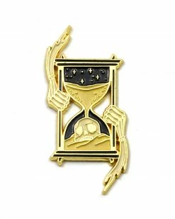 Ectogasm Skull Hourglass Pin