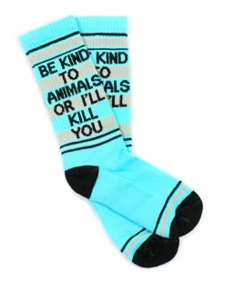 Gumball Poodle Be Kind To Animals Or I'll Kill You Socks