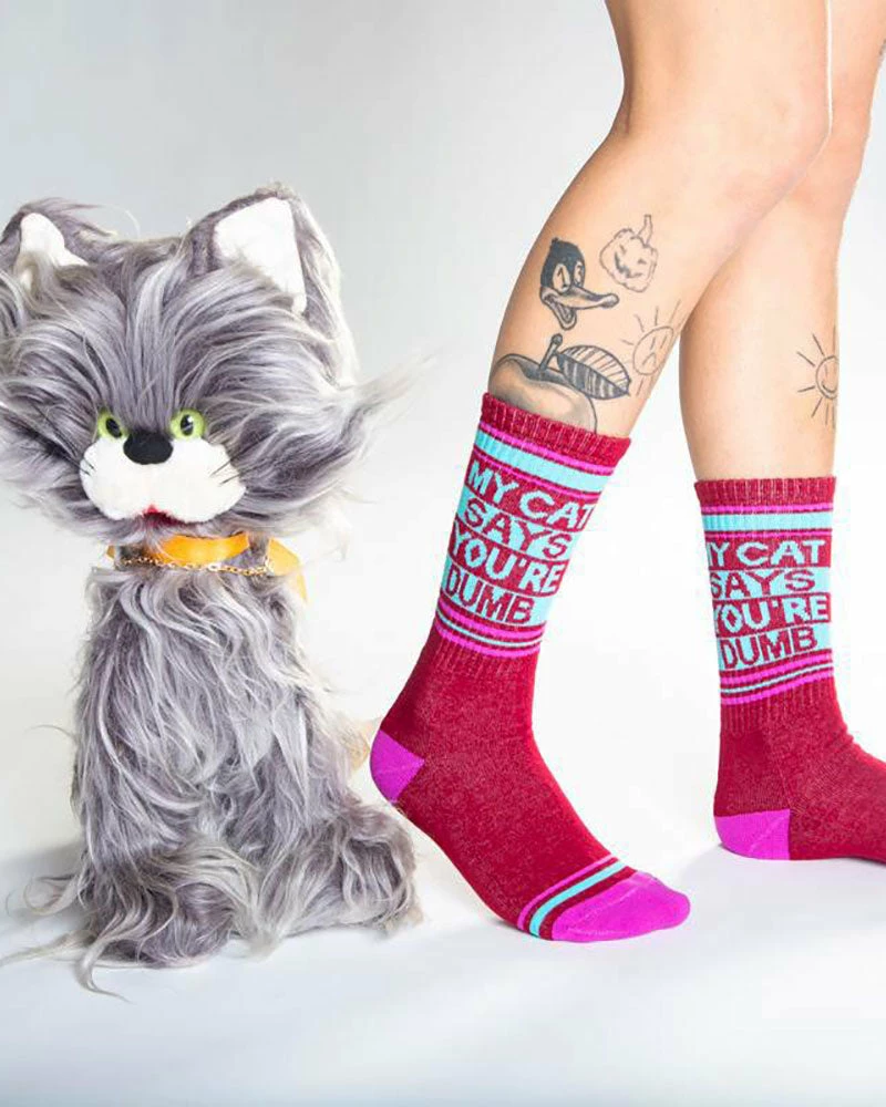 Gumball Poodle My Cat Says You're Dumb Socks 2 Gumball Poodle My Cat Says You're Dumb Socks