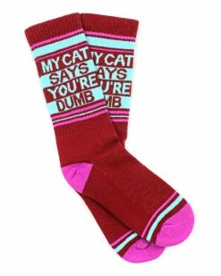 Gumball Poodle My Cat Says You're Dumb Socks