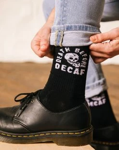 Pyknic Death Before Decaf Coffee Socks