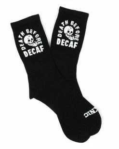 Pyknic Death Before Decaf Coffee Socks