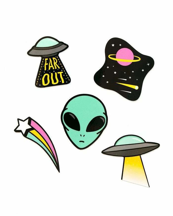 Smarty Pants Paper Co. Outerspace Alien Sticker Sheet Accessories 2 Smarty Pants Paper Co. Outerspace Alien Sticker Sheet Accessories
