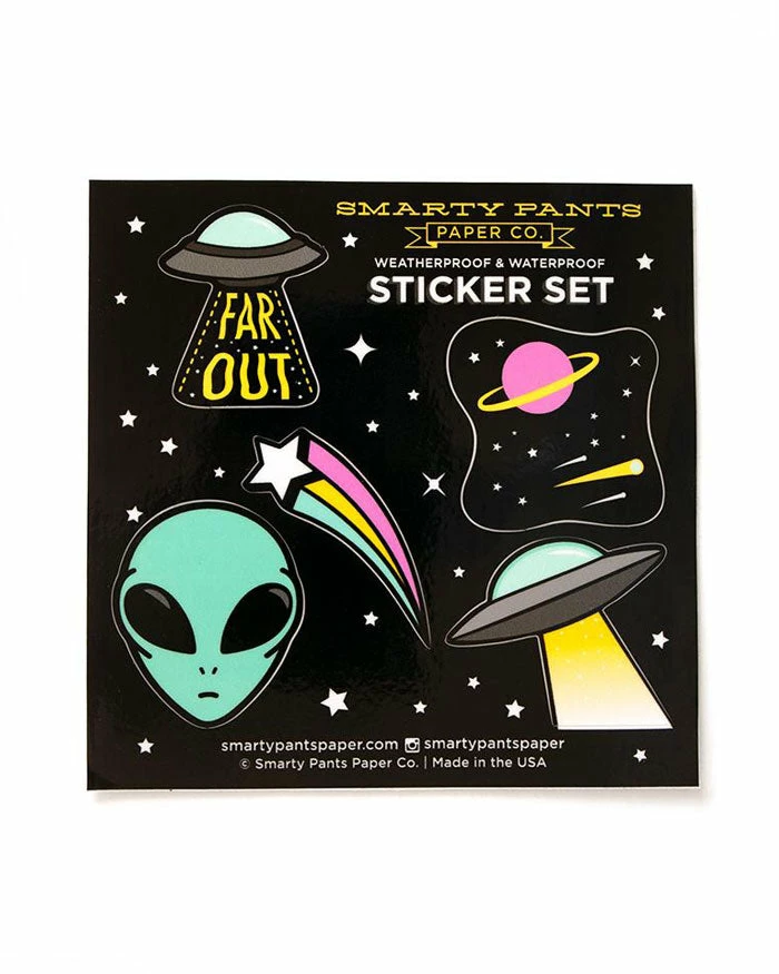 Smarty Pants Paper Co. Outerspace Alien Sticker Sheet Accessories 1 Smarty Pants Paper Co. Outerspace Alien Sticker Sheet Accessories