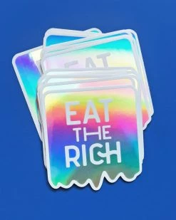 The Third Arrow Eat The Rich Holographic Sticker Accessories