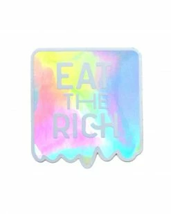 The Third Arrow Eat The Rich Holographic Sticker Accessories