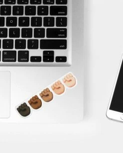 On Point Pins Stand Together Raised Fists Sticker Stickers + Decals