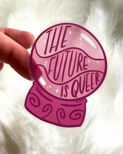 The Third Arrow The Future Is Queer Crystal Ball Transparent Sticker