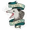 Frog And Toad Press Internally Screaming Possum Sticker Stickers + Decals