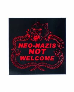 Cat Coven Stickers + Decals Neo-Nazis Not Welcome Sticker