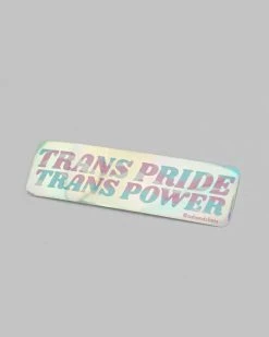 Ash + Chess Accessories Trans Pride Trans Power Holographic Sticker