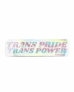 Ash + Chess Accessories Trans Pride Trans Power Holographic Sticker
