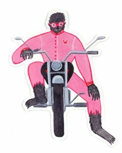 Quiet Tide Goods Werewolf Biker Large Sticker