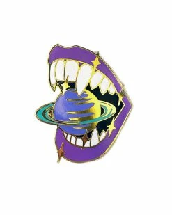 Strike Gently Co. Galactic Vampire Mouth Pin Enamel Pins + Buttons