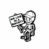 Strike Gently Co. Pins + Patches “We Live In A Society” Skeleton Pin