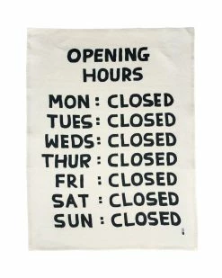 Third Drawer Down Wall Banners + Pennants Opening Hours Tapestry Tea Towel