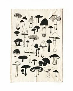 The Rise And Fall Mushrooms Tapestry Tea Towel Wall Banners + Pennants