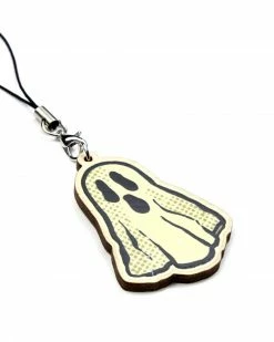 Queerly Departed Ghost Wooden Tassel Charm Accessories