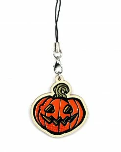 Queerly Departed Accessories Jack-O-Lantern Pumpkin Wooden Tassel Charm