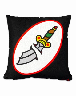No Fun Press Sword & Rose Pillow