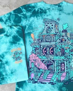 Killer Acid Spook House Unisex Tie-Dye Tee Graphic Tees + Long Sleeves