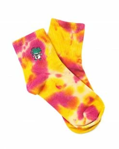 Valley Cruise Press Huggy The Houseplant Tie Dye Ankle Socks