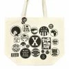 All Very Goods Bags + Pouches Black Power Buttons Tote Bag W/ Inside Pocket (Limited Edition)