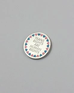 A Shop Of Things Trans Rights Are Human Rights Lapel Pin Enamel Pins + Buttons