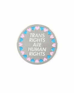 A Shop Of Things Trans Rights Are Human Rights Lapel Pin Enamel Pins + Buttons