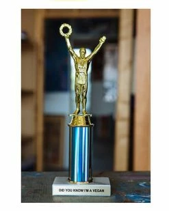 Frog And Toad Press Unique Gifts + Fun Finds Did You Know I'm Vegan? Trophy