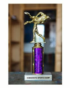 Frog And Toad Press Unique Gifts + Fun Finds Homoerotic Sports Champ Trophy